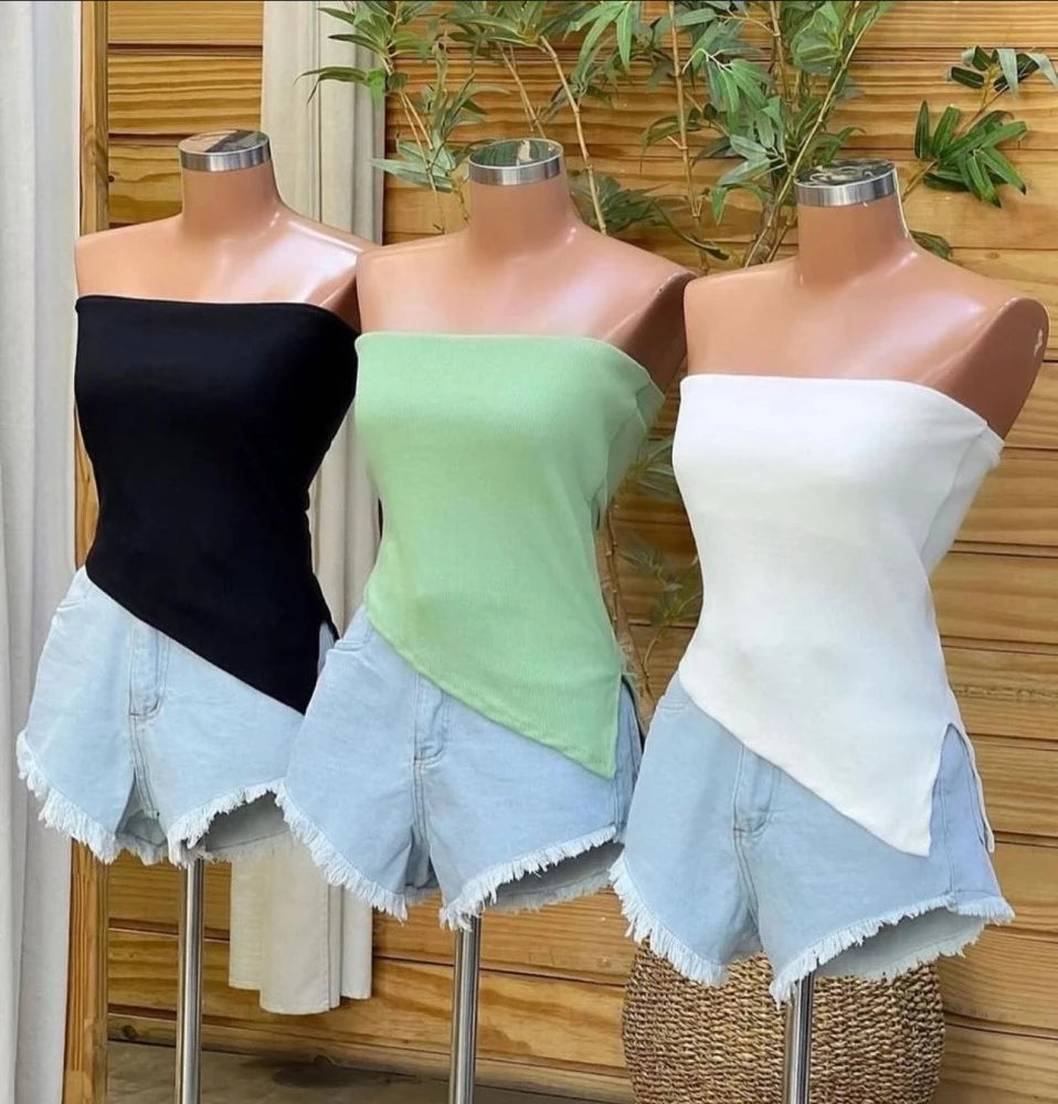 BLUSA ASSIMETRICA TOMARA QUE CAIA