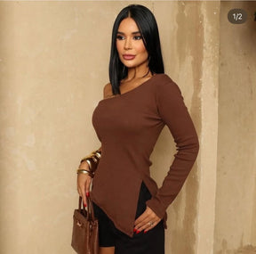 BLUSA ASSIMETRICA - Slim e Plus.