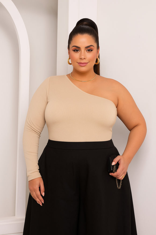 BODY NULA MANGA LONGA - Slim e Plus.