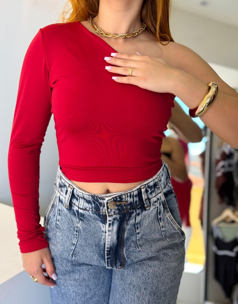 CROPPED NULA MANGA LONGA - Slim